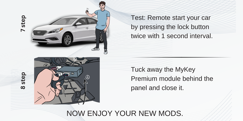 2015-2017 Hyundai Sonata LF Remote Start kit plug and play installation [MyKeyPremium] test part