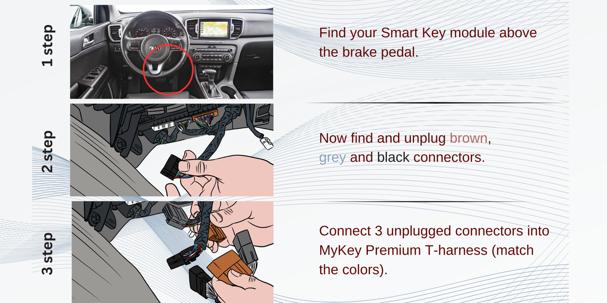 2017-2022 Kia Sportage Key fob Remote Engine auto starter installation guide[My Key Premium]