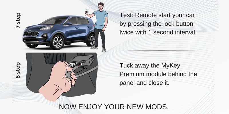 2017-2022 Kia Sportage Key fob Remote Engine auto starter installation guide[My Key Premium]
