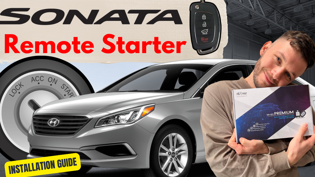 Hyundai Sonata LF 2015-2017 Remote start kit plug and play oem key fob installation key ignition