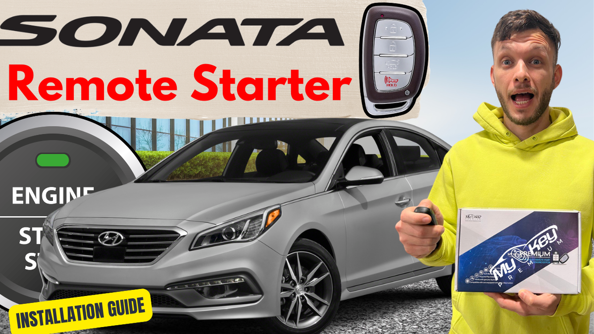 Hyundai Sonata LF 2015-2017 Remote start kit plug and play oem key fob installation push start button 