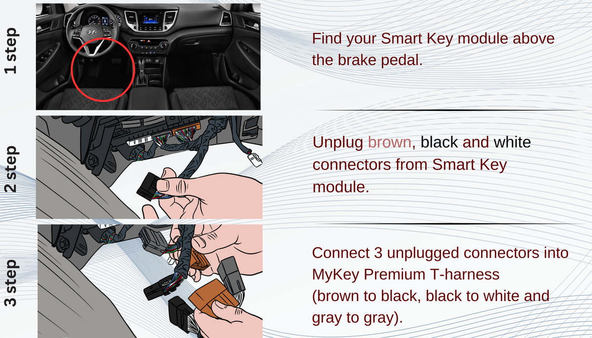 2016-2021 Hyundai Tucson TL remote start kit plug and play oem key fob installation guide part 2