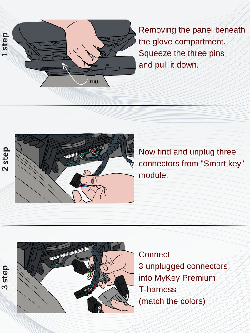 hyundai i40 key fob remote engine starter kit installation guide [MyKey Premium]