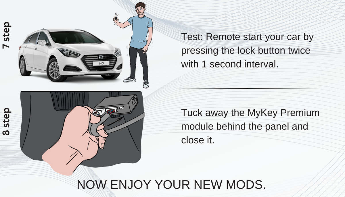 hyundai i40 key fob remote engine starter kit installation guide [MyKey Premium]