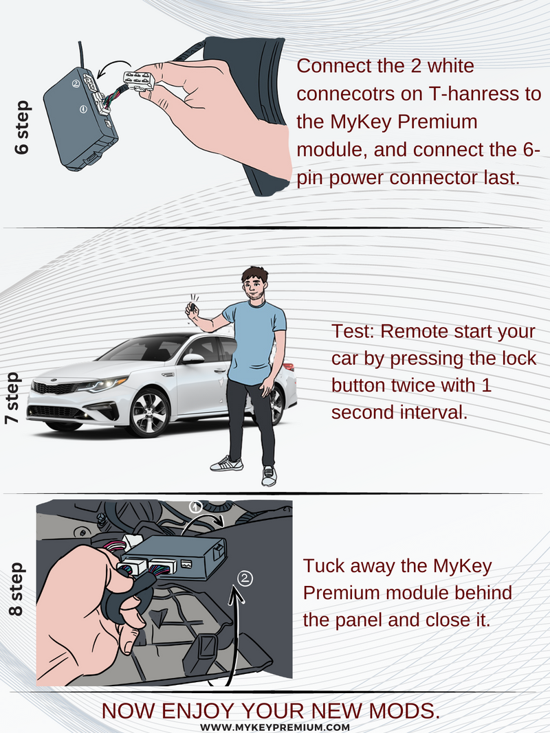kia optima key fob remote engine starter kit installation guide [MyKey Premium]