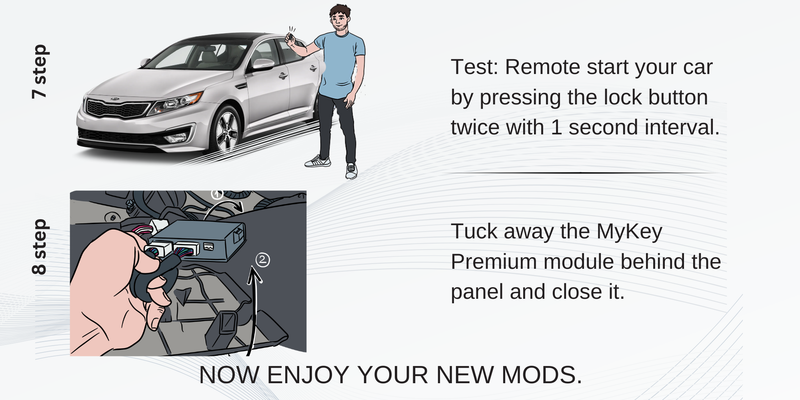 2014-2015 Kia Optima TF Facelift remote start [MyKey Premium installation pdf guide]