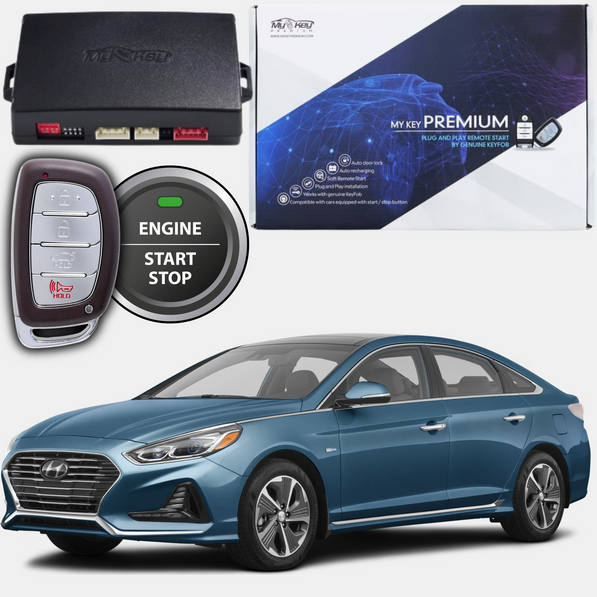 hyundai sonata new rise lf facelift 2019-2020 remote engine auto starter kit for push start button version [my key premium oem key fob usage]  