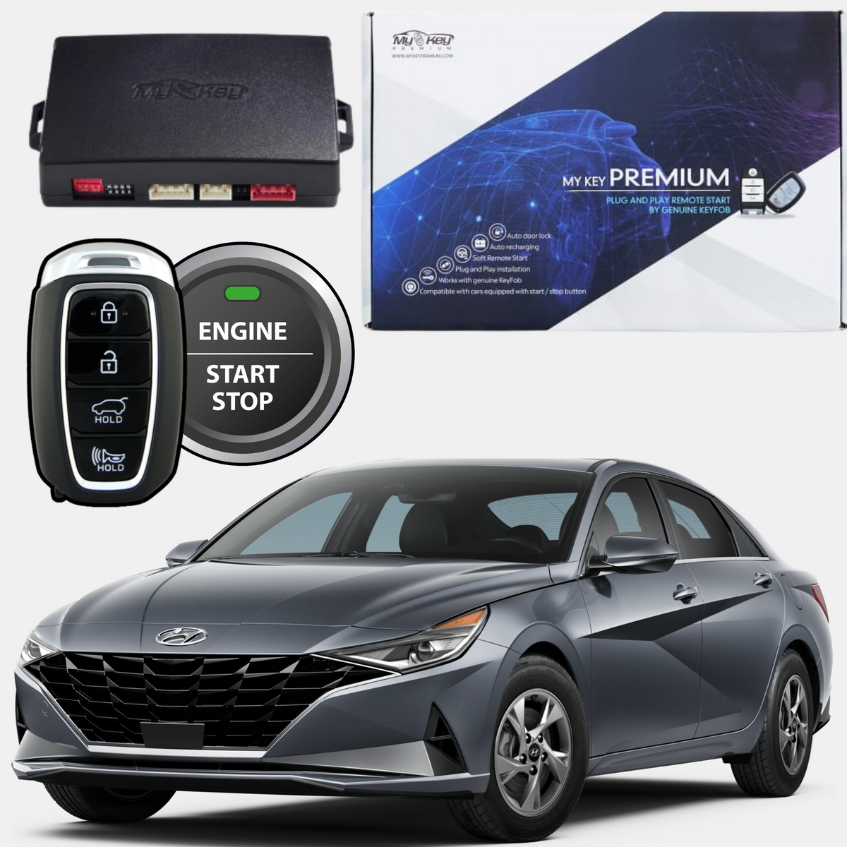 Hyundai Elantra CN7 (2021-2023) Remote Start Kit – Plug & Play [push start button version]