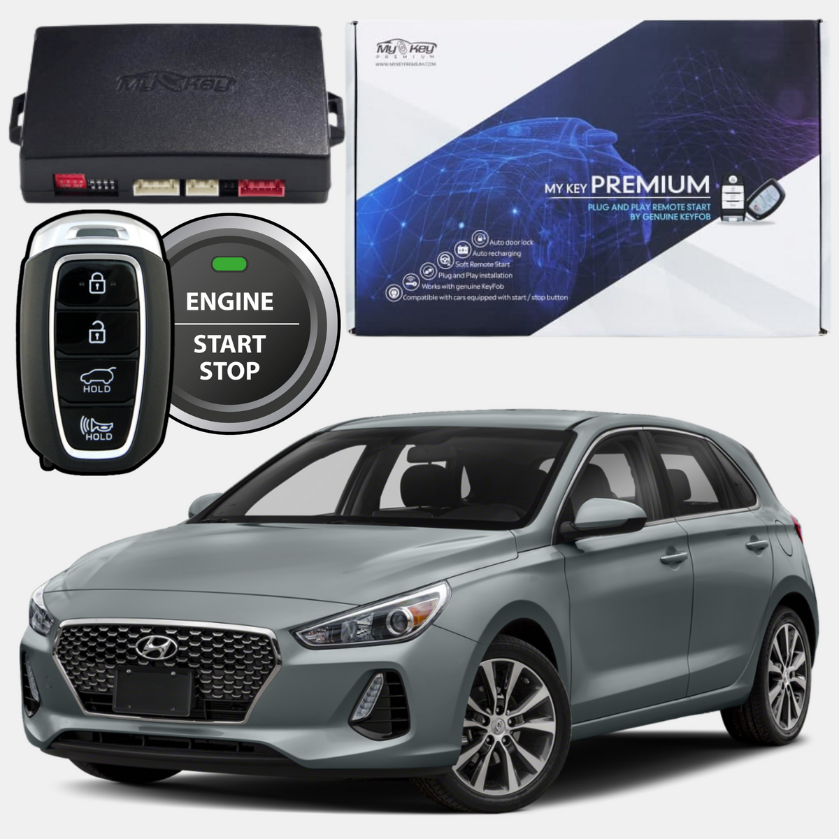 Hyundai Elantra GT / i30 (2013-2020) Remote Start Kit – Plug & Play