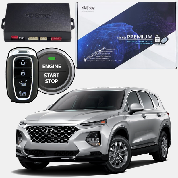 2019-2020 Hyundai Santa Fe tM Plug and Play Remote Start kit for push start button version [MyKey Premium]