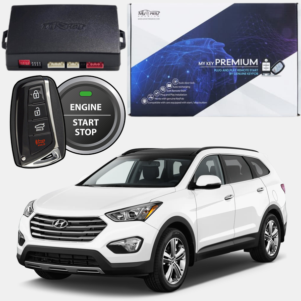 2013-2018 Hyundai Santa Fe DM Plug and Play Remote Start kit for push start button version [MyKey Premium]
