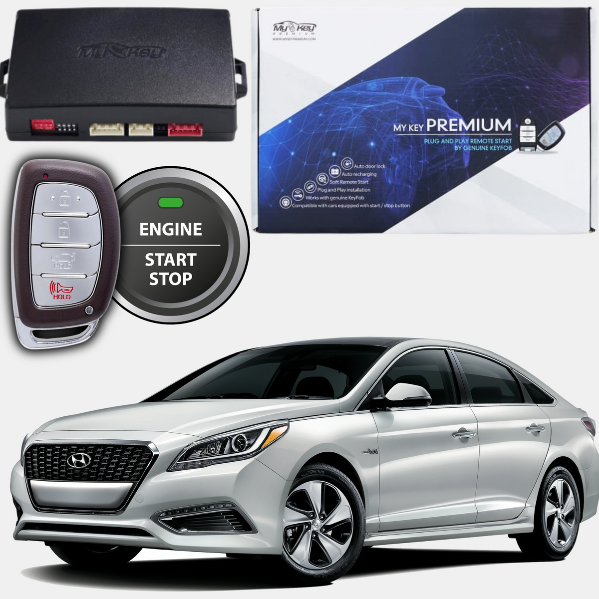نظام تشغيل عن بُعد لهيونداي سوناتا LF 2015–2017 | OEM Plug & Play